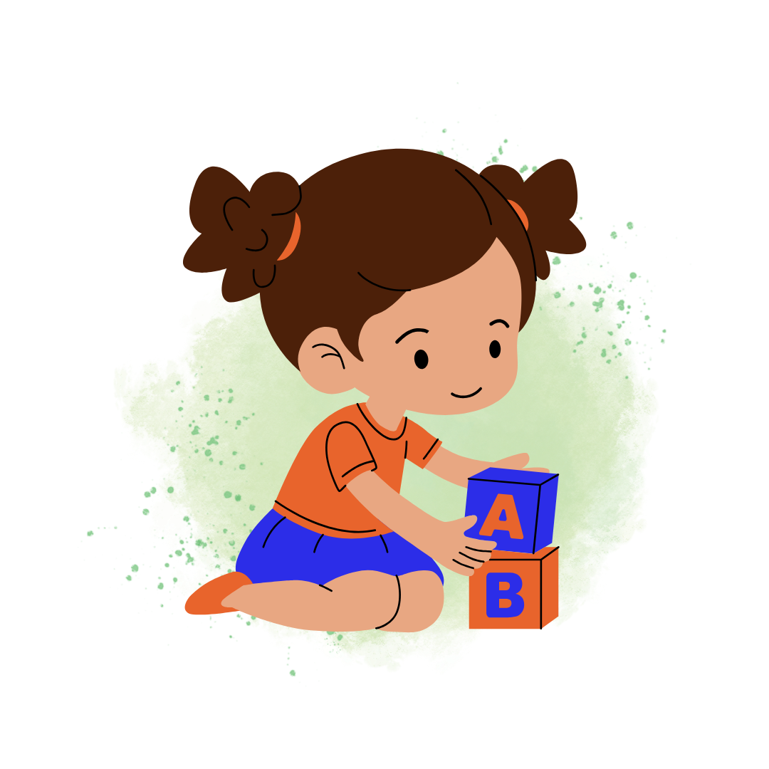 Child playing with blocks.