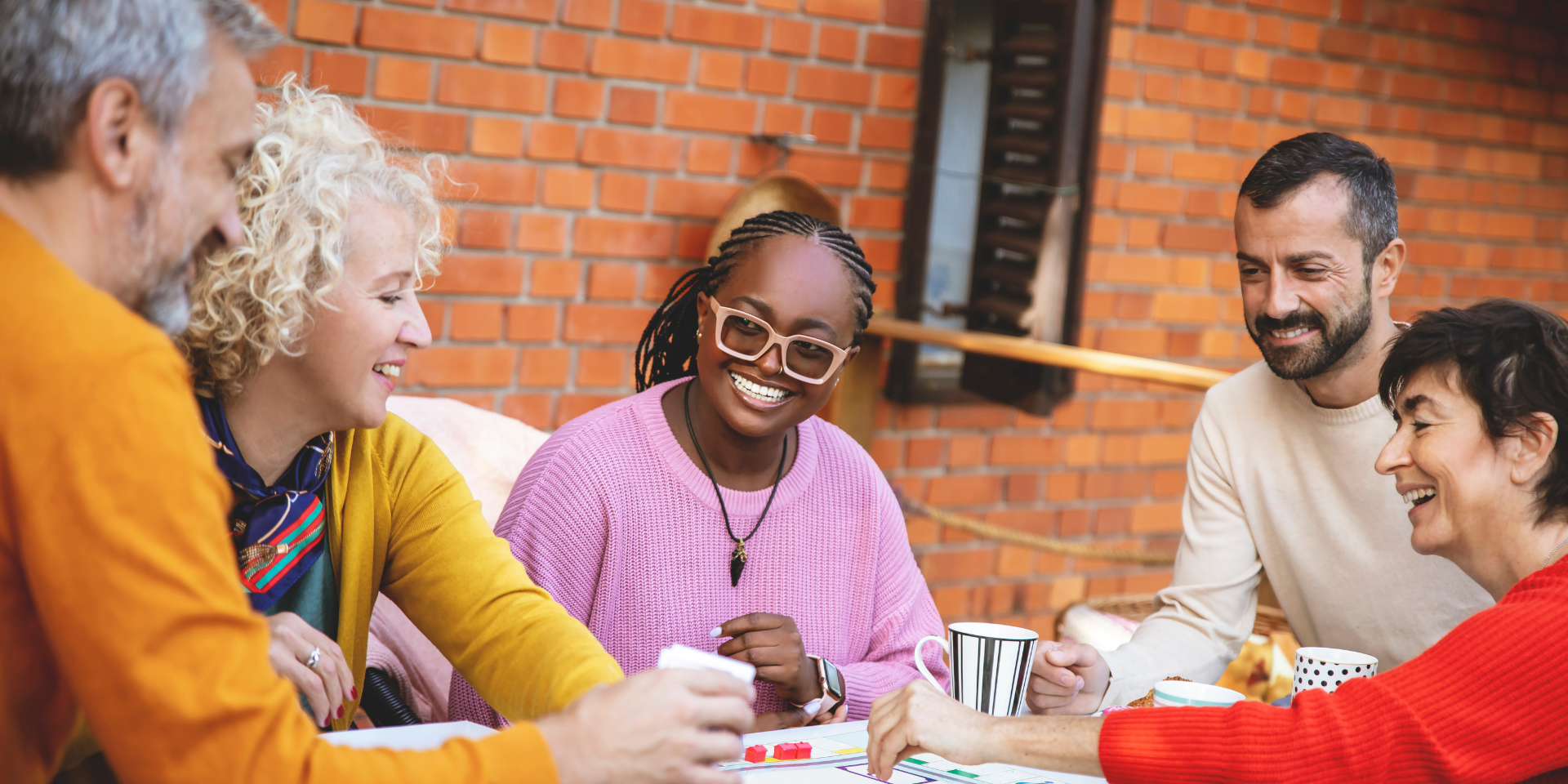 A group of people playing board games.