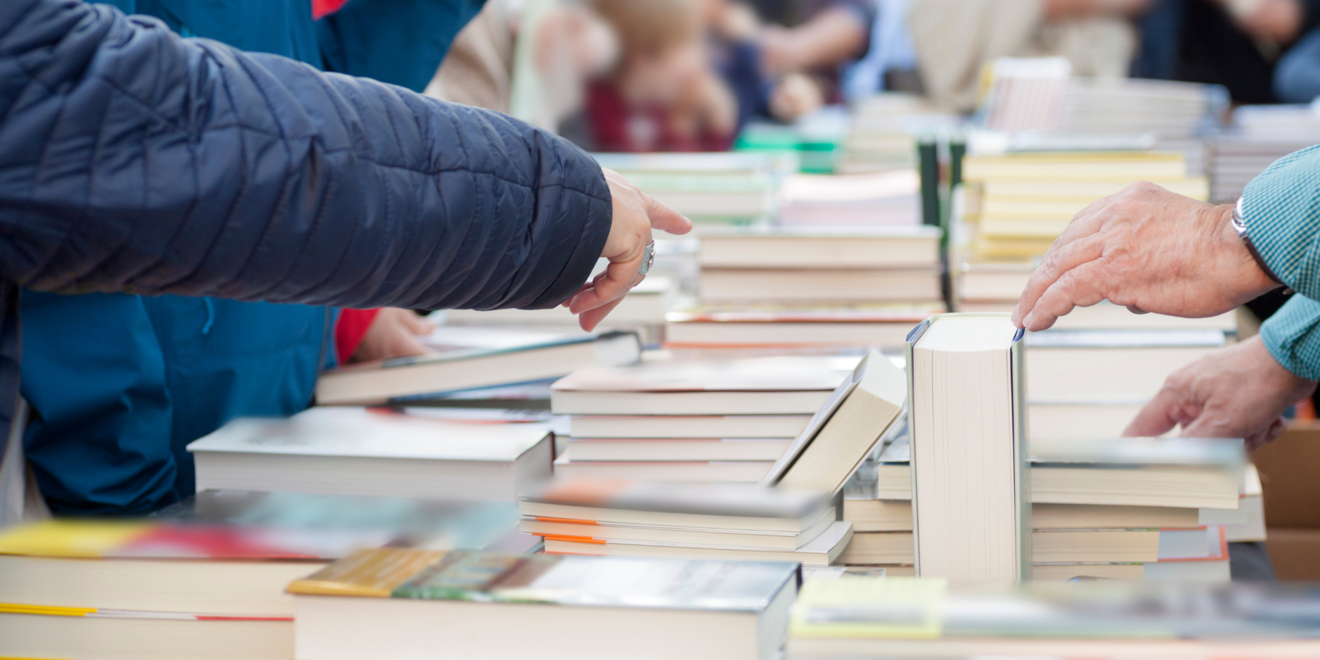Books at a book sale