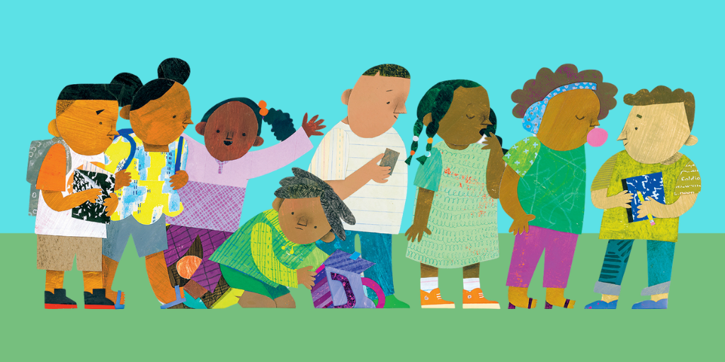 Group of kids together outside